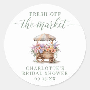 Off the Market Bridal Shower Classic Round Sticker