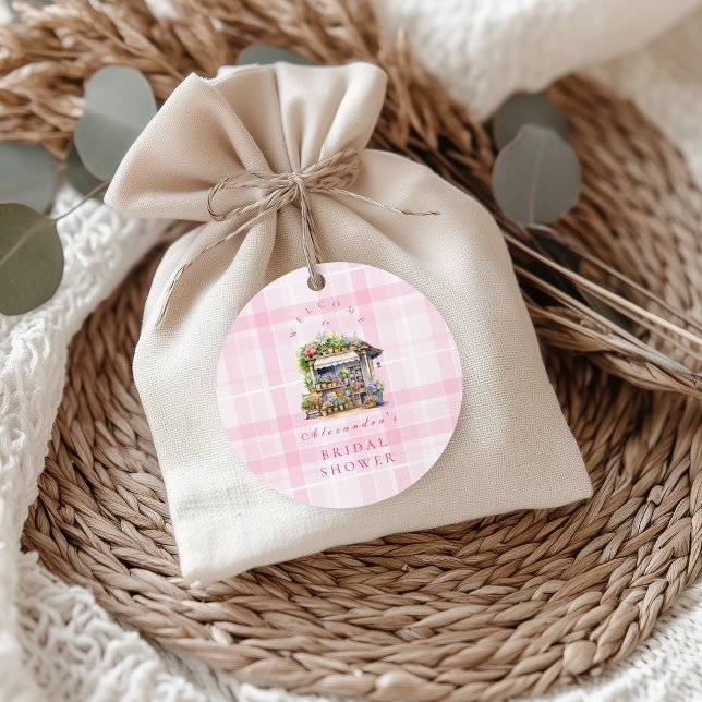 Off the Market Bridal Shower Classic Round Sticker (Creator Uploaded)