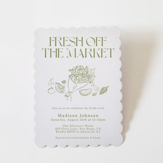 Off The Market Bridal Shower, Farmer's Market Invitation (Creator Uploaded)