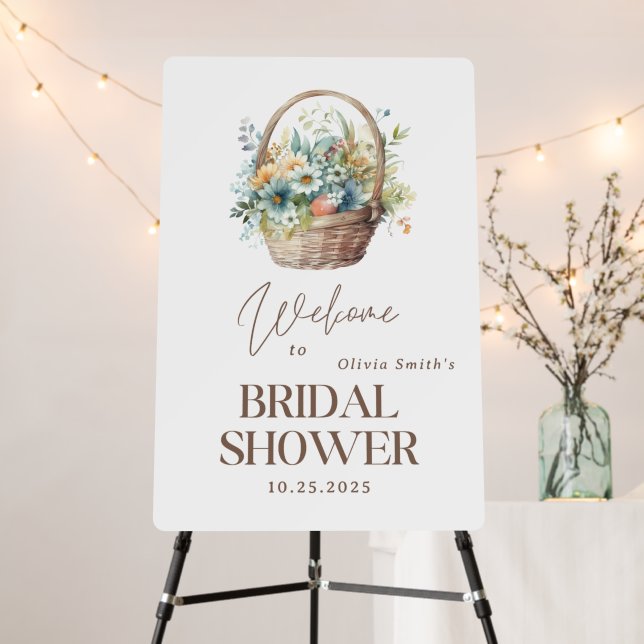 Off the Market Bridal Shower, Floral Bridal Shower Foam Board (In Situ (Stand))