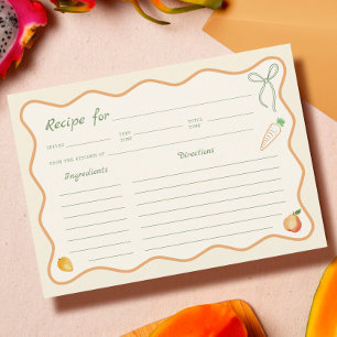 Off the Market Bridal Shower Recipe Card