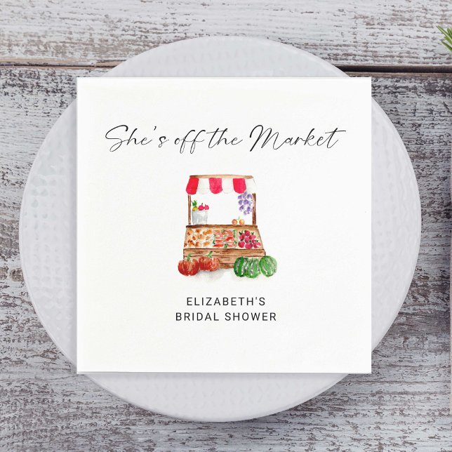 Off the Market Bridal Shower Script Custom Napkins (Creator Uploaded)