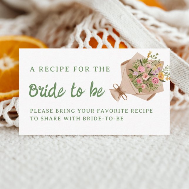 Off The Market Bridal Shower Share A Recipe Enclosure Card (Creator Uploaded)