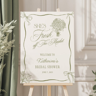 Off the Market Bridal Shower Welcome Sign