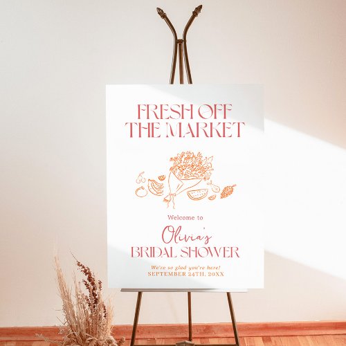 Off The Market Bridal Shower Welcome Sign