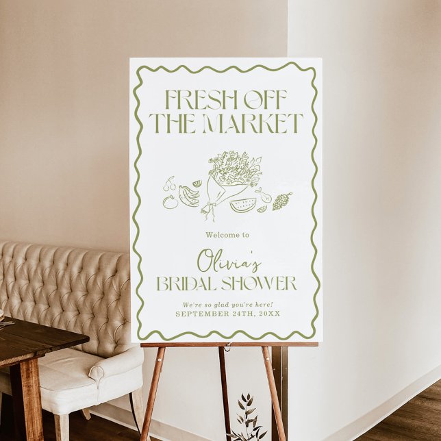 Off The Market Bridal Shower Welcome Sign 24x36" (Creator Uploaded)