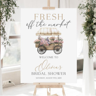 Off the Market Bridal Shower Welcome Sign, Farmer' Foam Board