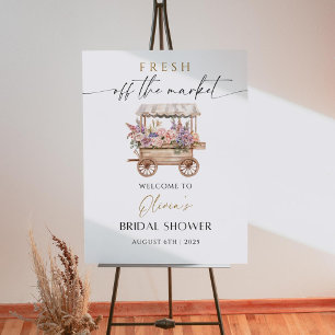 Off the Market Bridal Shower Welcome Sign, Farmer Foam Board