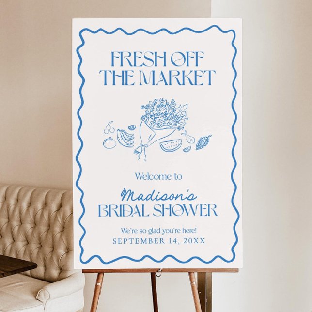 Off The Market Bridal Shower Welcome Sign Market (Creator Uploaded)