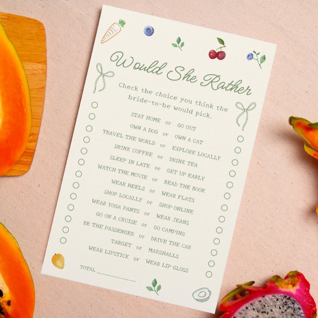 Off the Market bridal shower Would She Rather Game (Creator Uploaded)