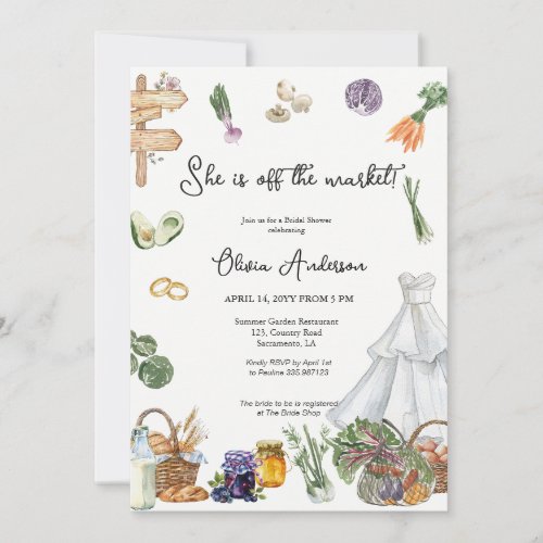 Off the market farmers Bridal Shower Invitation