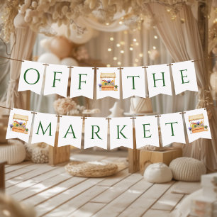 Off the Market Farmers Flower Market Bridal Shower Bunting Flags