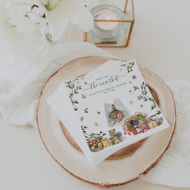 Off The Market | Farmer's Market Bridal Shower Napkins (Creator Uploaded)