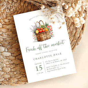Off the Market Green Bridal Shower Invitation