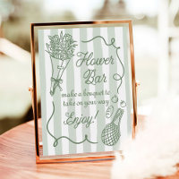 Off The Market Hand Drawn Bridal Shower Flower Bar
