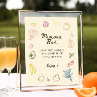 Off The Market Hand Drawn Bridal Shower Mimosa Bar