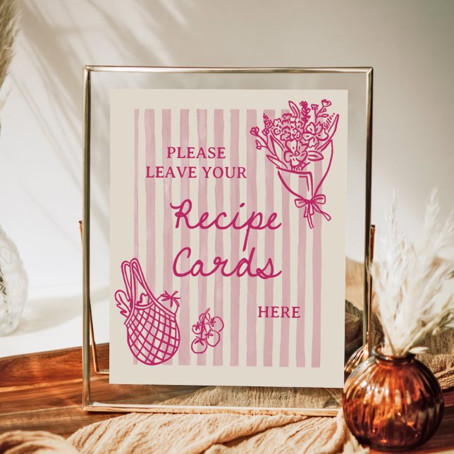 Off The Market Hand Drawn Bridal Shower Recipe Poster (Creator Uploaded)