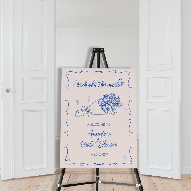 Off The Market Hand Drawn Bridal Shower Welcome Foam Board (Off The Market Hand Drawn Bridal Shower Welcome Foam Board)