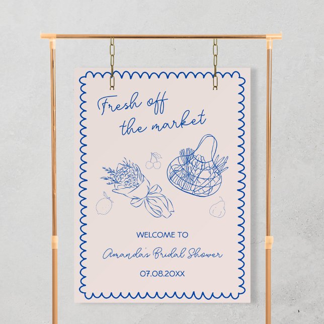 Off The Market Hand Drawn Bridal Shower Welcome Foam Board (Off The Market Hand Drawn Bridal Shower Welcome Foam Board)