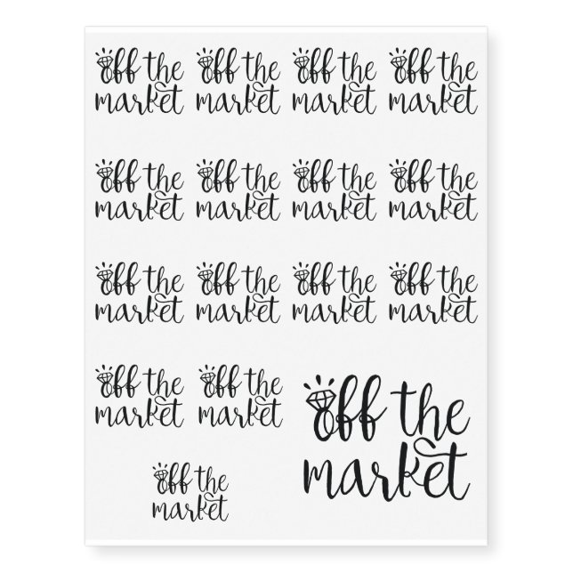 Off the Market Temporary Tattoos (Front)