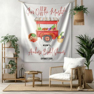 Off the Market Vegetable Stand Bridal Shower Tapestry