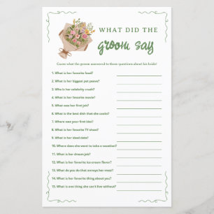 Off The Market What Did The Groom Say Game