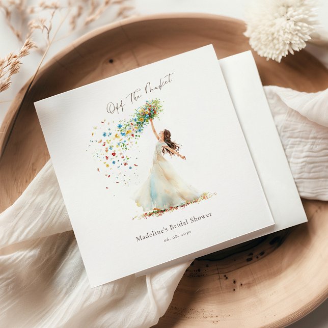 Off the Market Whimsical Bridal Shower Napkins (Creator Uploaded)