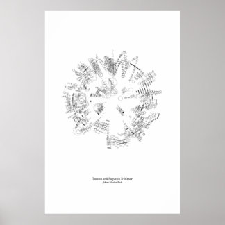 Off the Staff: Toccata and Fugue (black) Poster