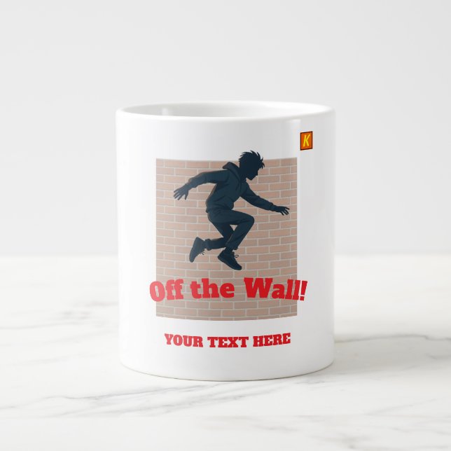 "Off The Wall" Mug with customizable name (Front)