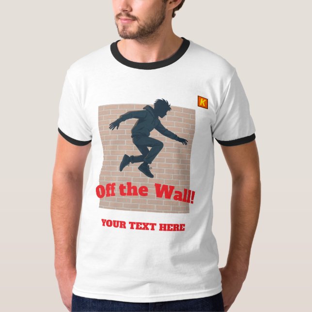 "Off The Wall" T-Shirt with customizable name (Front)