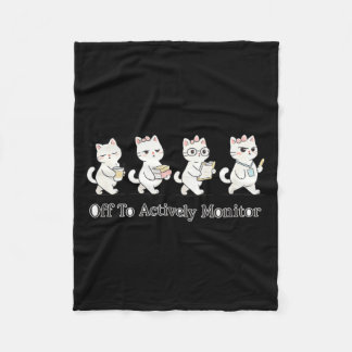 Off to Actively Monitor Teacher Testing Day Goose Fleece Blanket