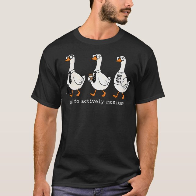 Off To Actively Monitor Teacher Testing Day T-Shirt (Front)