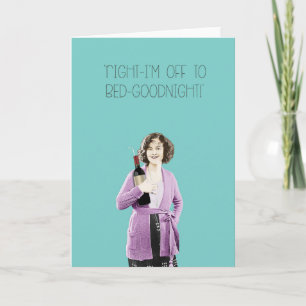 "Off to bed!" Card