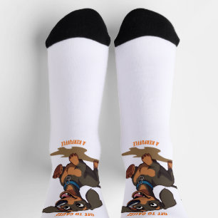 Off to Cause A Kerfuffle Dachshund Socks