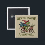 Off to Cause a Kerfuffle Frog Sarcastic Funny Meme Button<br><div class="desc">Off to Cause a Kerfuffle Frog Sarcastic Funny Sayings Adult Humor Frog Meme Mental Health Funny</div>