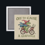 Off to Cause a Kerfuffle Frog Sarcastic Funny Meme Magnet<br><div class="desc">Off to Cause a Kerfuffle Frog Sarcastic Funny Sayings Adult Humor Frog Meme Mental Health Funny</div>
