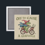 Off to Cause a Kerfuffle Frog Sarcastic Funny Meme Magnet<br><div class="desc">Off to Cause a Kerfuffle Frog Sarcastic Funny Sayings Adult Humor Frog Meme Mental Health Funny</div>