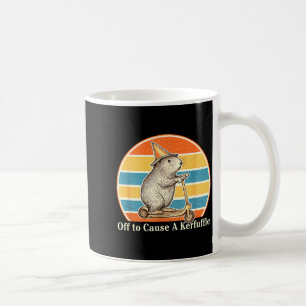 Off To Cause A Kerfuffle Funny Groundhog Scooter C Coffee Mug