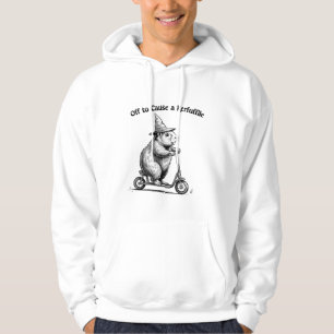 Off To Cause A Kerfuffle Funny Groundhog Scooter  Hoodie