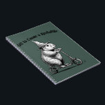 Off To Cause A Kerfuffle Funny Groundhog Scooter  Notebook<br><div class="desc">Off To Cause A Kerfuffle Funny Groundhog Scooter Silly Animal Mental Health Humor Sarcastic</div>