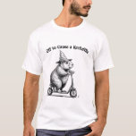 Off To Cause A Kerfuffle Funny Groundhog Scooter  T-Shirt<br><div class="desc">Off To Cause A Kerfuffle Funny Groundhog Scooter Silly Animal Mental Health Humor Sarcastic</div>