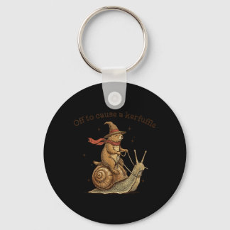 Off to Cause A Kerfuffle Funny Weird Groundhog Keychain