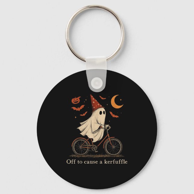 Off To Cause A Kerfuffle Ghost  Keychain (Front)