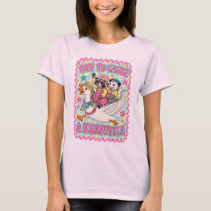 Off to Cause a Kerfuffle Silly Goose Raccoon Oposs T-Shirt