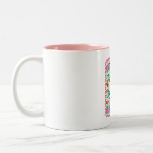 Off to Cause a Kerfuffle Silly Goose Raccoon Oposs Two-Tone Coffee Mug