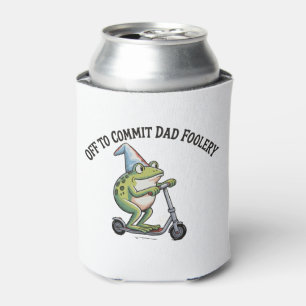 Off To Commit Dad Foolery Frog Father’s Day Grandp Can Cooler