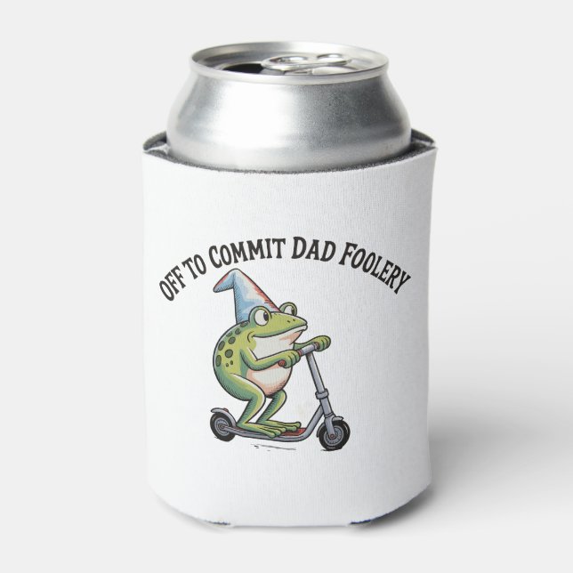 Off To Commit Dad Foolery Frog Father’s Day Grandp Can Cooler (Can Front)