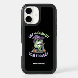 Off to Commit Tom Foolery Frog Funny Meme iPhone 16 Case
