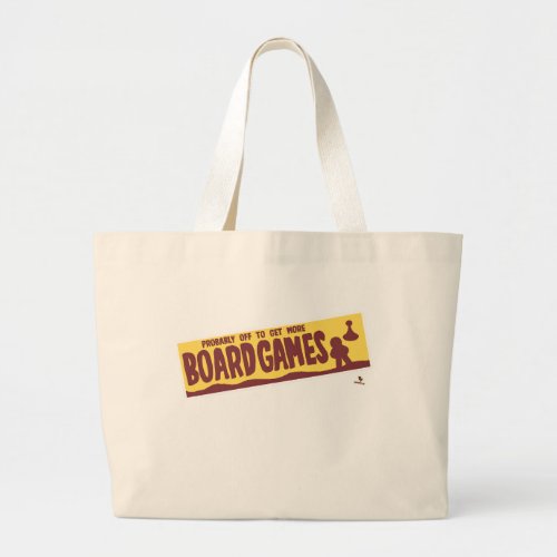 Off To Get Boardgames Vintage Travel Fun Style Large Tote Bag
