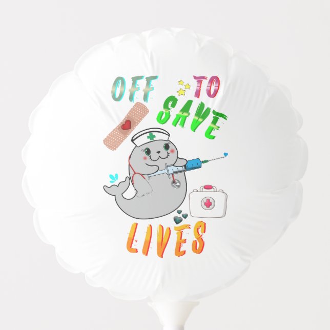 Off To Save Lives Balloon (Front)